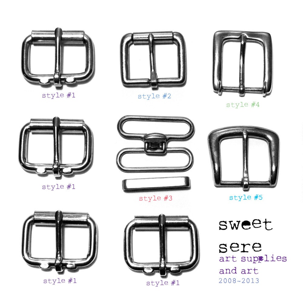 Seven Belt BUCKLES craft supplies punk style DIY silver