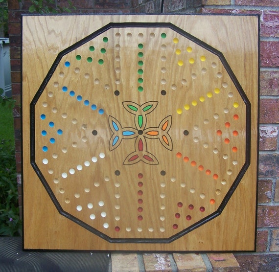 Items similar to Aggravation game w 6 marbles in play celtic design on Etsy