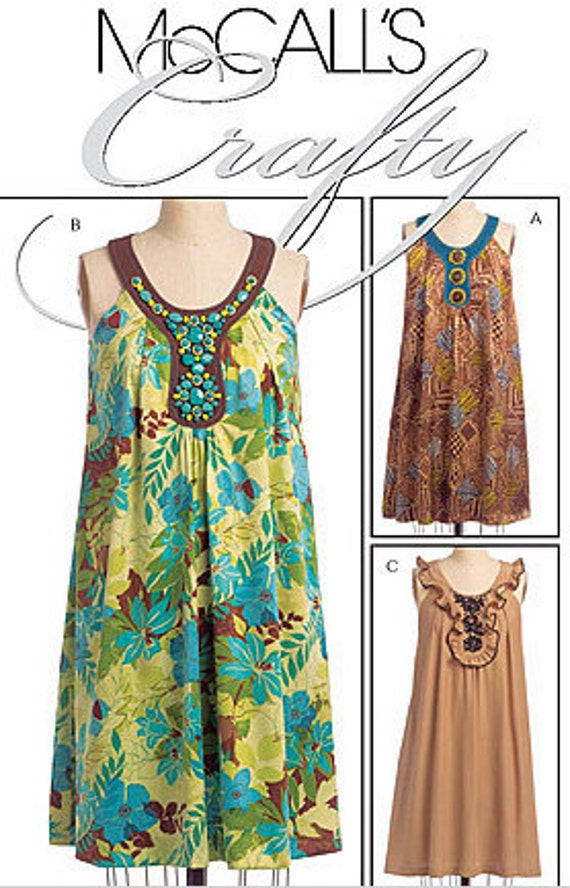 PLUS Size BOHO DRESS Sewing Pattern Misses Bohemian Dresses