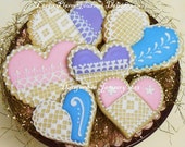 Crochet Pastel Hearts - Valentine's Day Cookies - 6 cookies Il_170x135