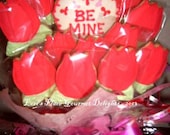 Rosebud Valentine's Day Cookie Bouquet - 13 Cookies Il_170x135
