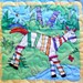 Zebra - Jungle Buzz by Cheri L. Stole Snack Mat Coaster - bright and fun - oversized coaster - mini placemat Number 451