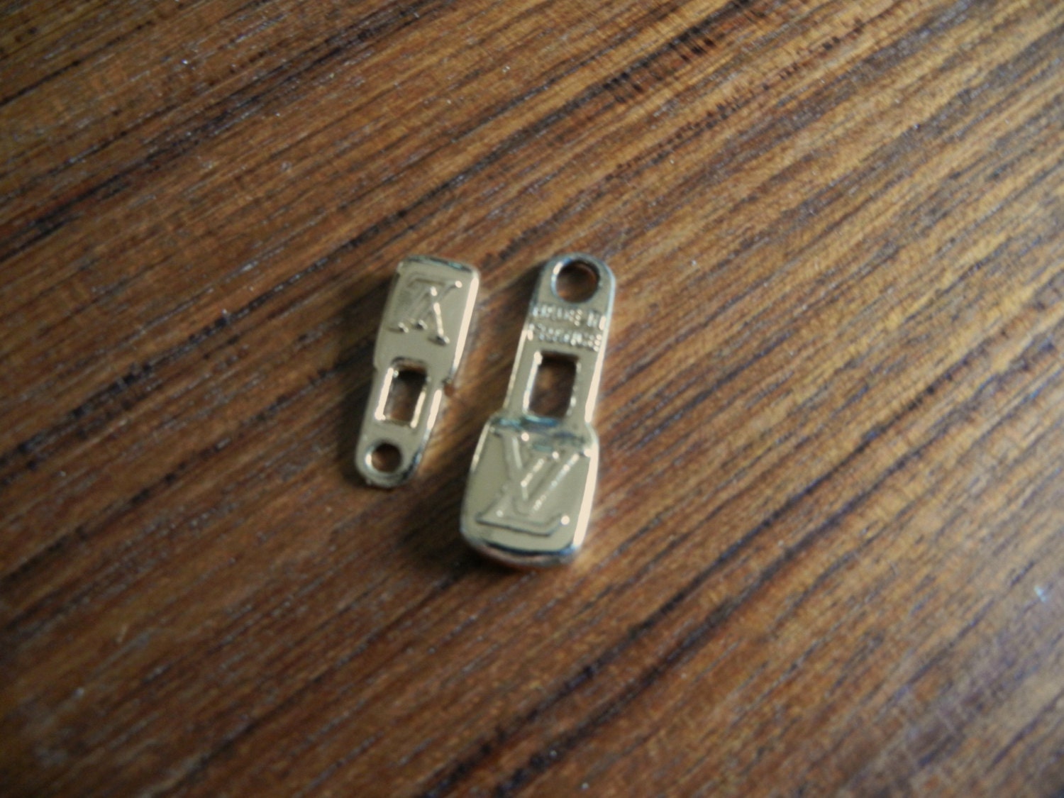 Louis Vuitton zipper pulls 2 pieces for supplies or use as