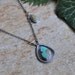 Nevada Turquoise Necklace in Oxidized Silver - Halo Necklace in Turquoise
