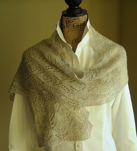 Knitting Lace Scarf Pattern PDF Smoky by lavenderhillknits on Etsy