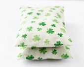 Organic Lavender Scented Sachet Bags, Lucky Green Clover, Cotton Anniversary Gift