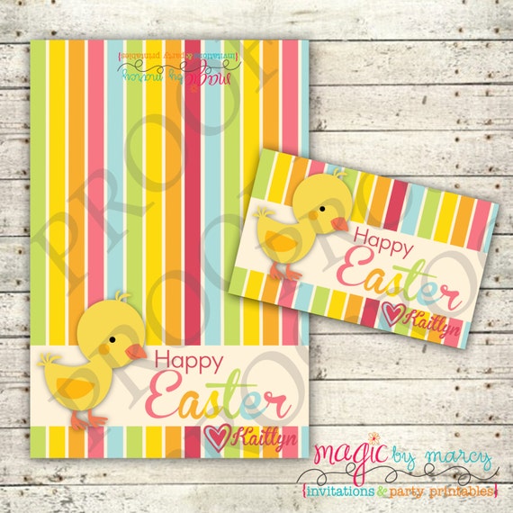 Happy Easter Printable 4x6 Bag topper Il_570xn
