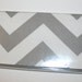 Checkbook Cover / Holder / Case - Chevron Zig Zag - Gray Grey