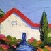 Original Oil Painting Landscape Cottage Garden Lynne French Impressionist Art 5x7