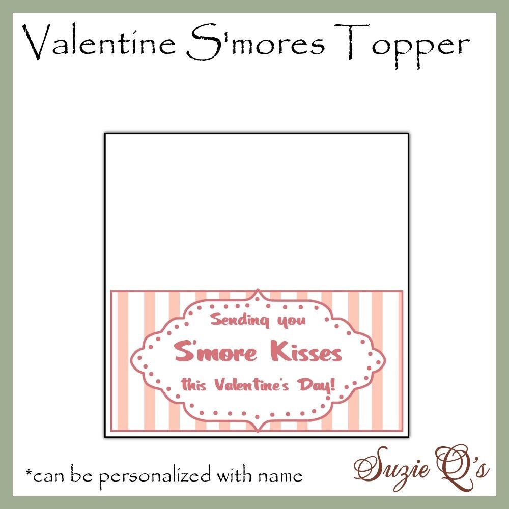 Valentine's Day Smores Topper Digital Printable