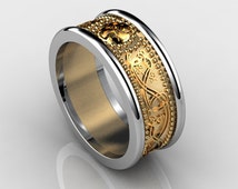 heart celtic or viking wedding rings