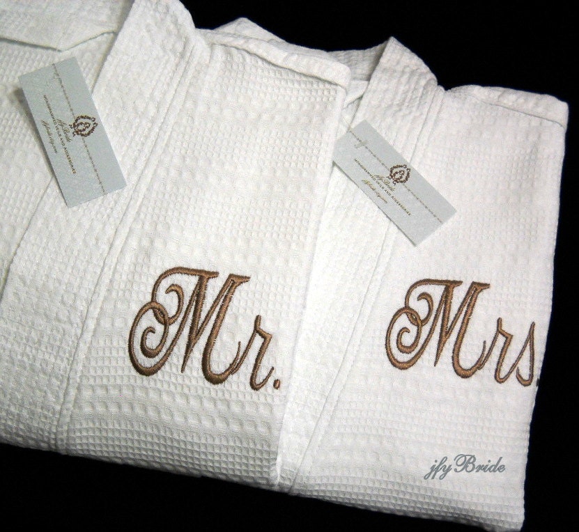 Couples Monogram Robes Mr And Mrs Robes Personalized Couples 2249