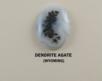 Medicine Bow Dendrite Agate Oval Cabochon for Jewelry Crafters.