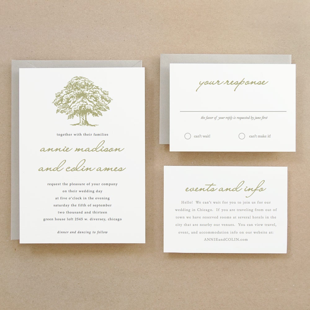 Printable Wedding Invitation Template Instant Download Oak Tree Word Or Pages Easy Diy Oak Tree Wedding Invitation Templates