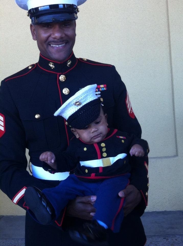 Marine corps baby hat USMC dress blues Marine by babypropsbyconnie