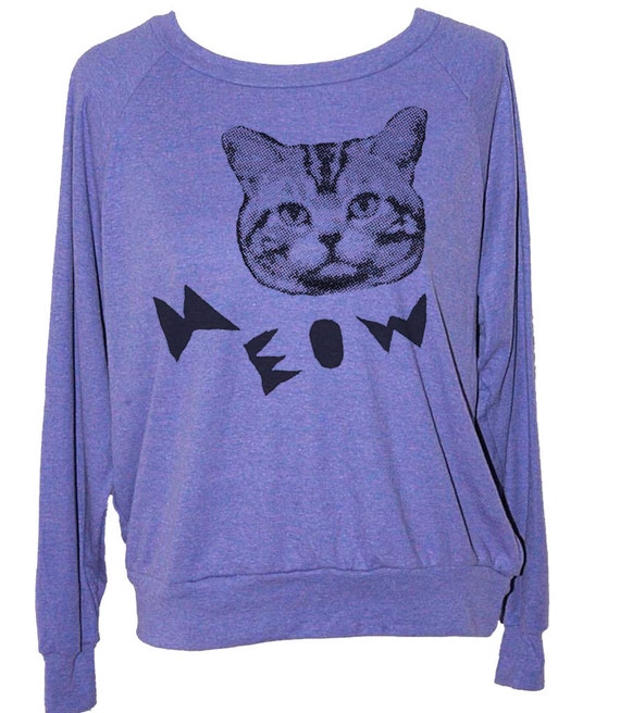 Womens CAT SWEATSHIRT american apparel S M L 3 Color