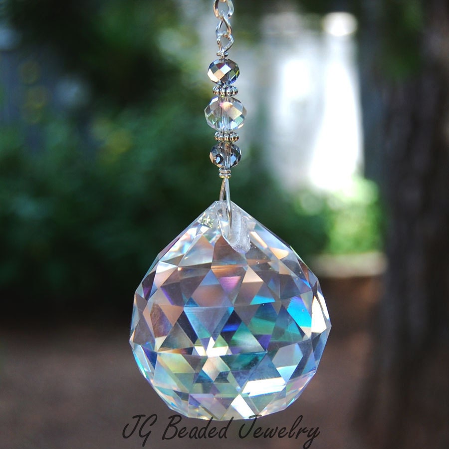 Prism Crystal Suncatcher Window Decoration by JGBeadedJewelry
