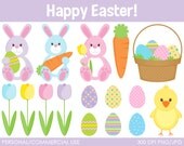 Happy Easter Clipart - Digital Clip Art Graphics for Personal or Commercial Use Il_170x135