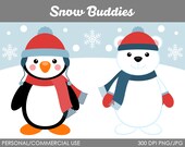 Snow Buddies Clipart - Digital Clip Art Graphics for Personal or Commercial Use Il_170x135