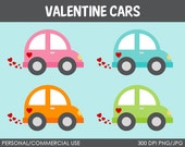 Valentine Vehicles Clipart - Digital Clip Art Graphics for Personal or Commercial Use Il_170x135