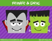 Frankie and Drac Clipart - Digital Clip Art Graphics for Personal or Commercial Use Il_170x135