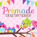 Blogger Template- Sweet Pink Party Peep Design
