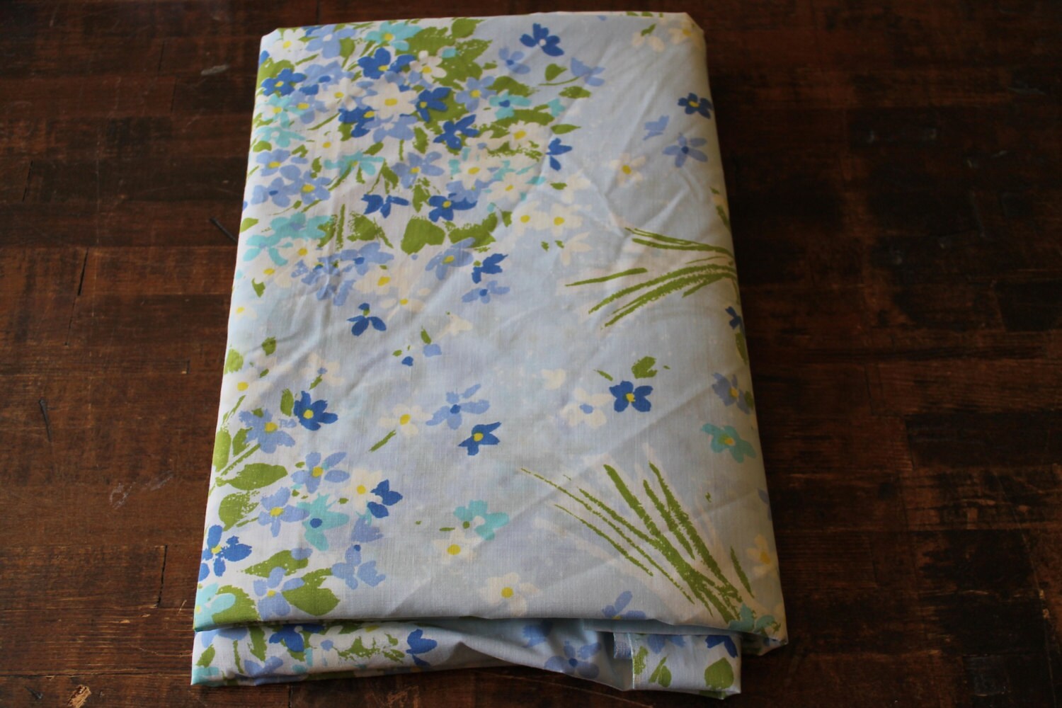 Vintage Flat Bed Sheet linens bedding Burlington No Iron