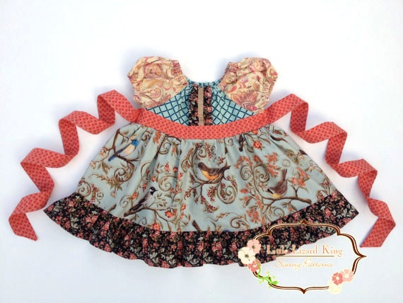 Girls Dress Sewing Pattern Peasant Dress Pattern Easy Ruffle