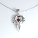 Silver Horde Necklace with Garnet CZ center