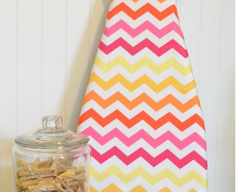 Ironing Board Cover - Michael Miller Stripes Chic Chevron Sun Yellow