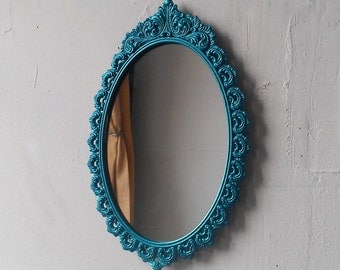 Turquoise Wall Mirror wall mirror | etsy Turquoise Wall Mirror wall mirror | etsy