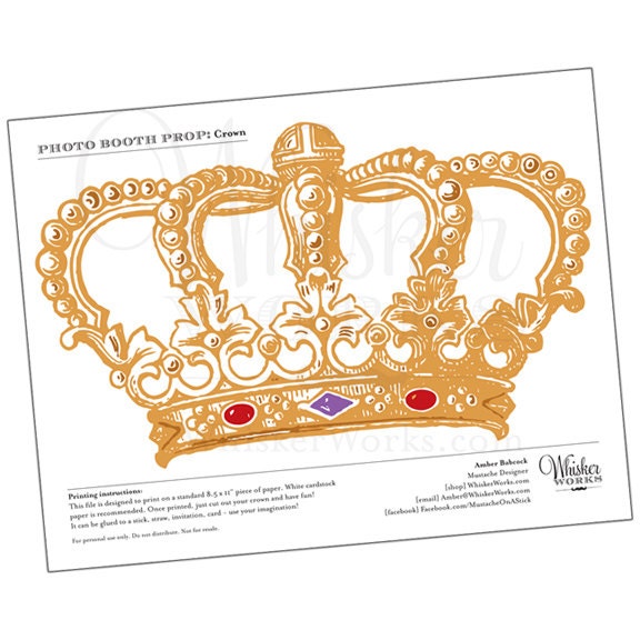 DIY Photo Booth Printable Royal Crown