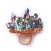 Huge 24K Gold Dipped Titanium Quartz Crystal Ring