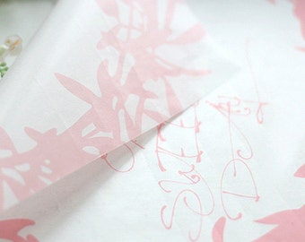 25 Pink Olive Sweet Day Wax Papers (13.8 x 9.8in)