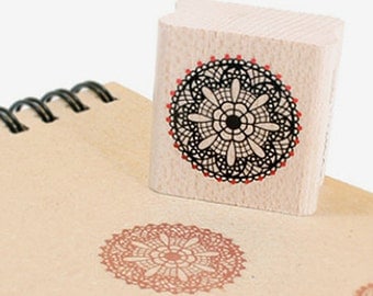 Snow Flower Doily Stamp (1.2 x 1.2in)