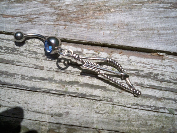 bow and arrow belly button rings