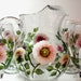 Pitcher Goblets Hand Painted Wild Rose 5 Piece Beverage Set