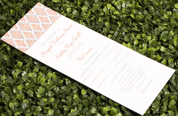 Set of 50 PRINTED Wedding Programs - FULLY CUSTOMIZABLE - Geometric Love Wedding Program by Flair Designery Il_570xn
