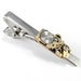 Men's Steampunk Tie Clip - Steampunk Wedding Accessory - Gold Mechanical Watch Movement Tie Clip - Silver