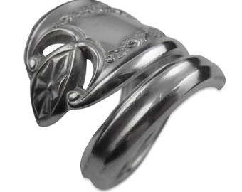 Silver Spoon Ring, Silverware Ring, Recycled Ring, Vintage Ring, Antique Ring, Old Colony