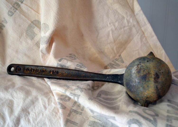 Primitive Cast Iron Ladle The Lake City Malleable Co. No. 3