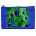 Proud As A Peacock Cosmetic Bag, blue make up bag, peacock feathers, cosmetic make up pouch, tote bag, Peacock Blue, zippered pouch, bags