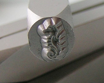 Seahorse Metal Metal Design Stamp-Measures approx 5 mm- Metal Design Stamp-Metal Stamping Supplies for Personalized Jewelry