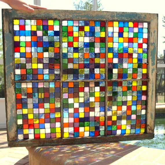 Stained Glass Mosaic Repurposed Window Pieces of my