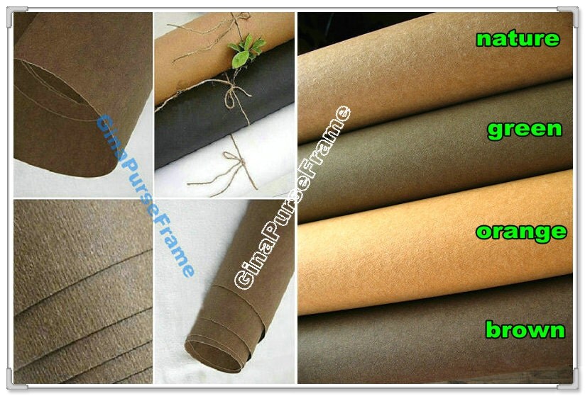 Natural Washable Kraft Paper Fabric 4color for choice