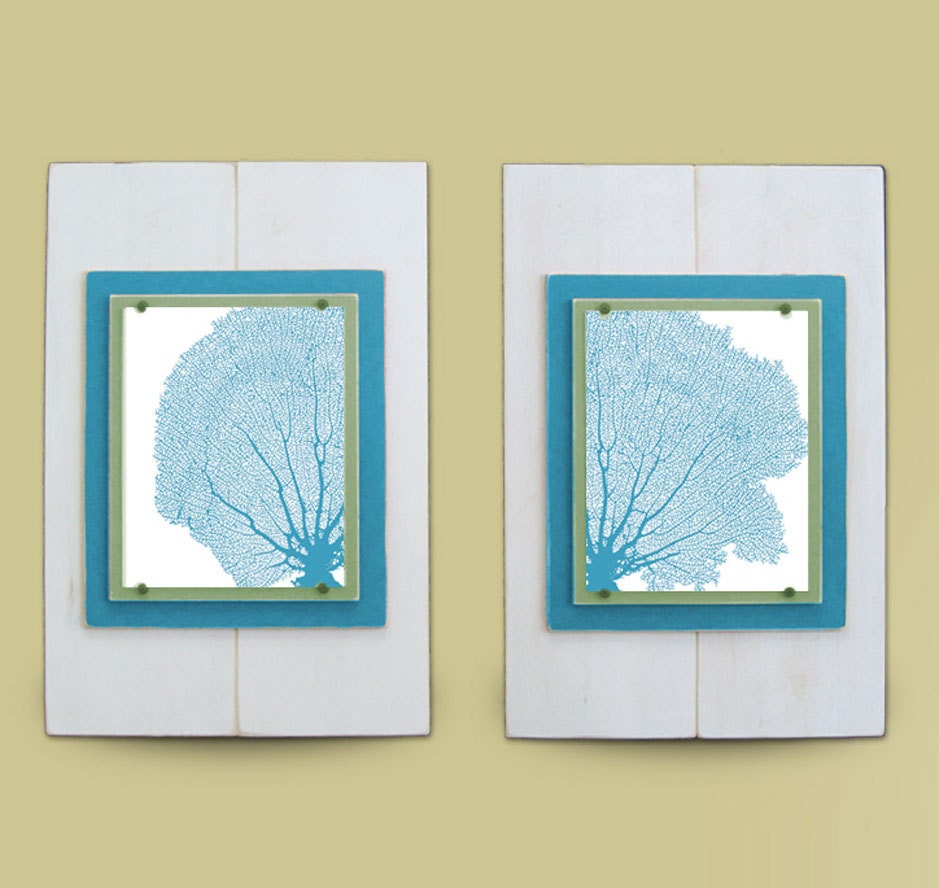 Sea Fan Wall Art Set of 2 Framed Prints