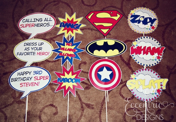 Superhero Collection Printable Action by EccentricDesignsbyLH