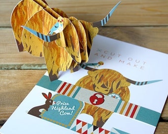 Cut Out and Make Highland Cow 'Betsy'