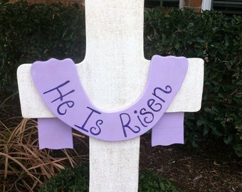 HE IS RISEN Easter Cross Yard Art Yard Yard Decoration