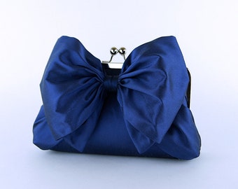 Bow Soft Bridesmaid Clutch EllenVintage Pink bridesmaid Silk ireland by in Clutch  bags gift